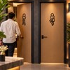 Funny Restroom Door Sign for Bathroom – 2D Acrylic Decorative