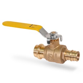 Midline Valve PPA34 Premium Ball Valve, with 3/4 in. Press x PEX A Connections, Brass