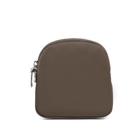 YONBEN Organizer Bag Makeup Bag for Purse Travel Toiletry Pouch Zipper Pouch for Purse Small Makeup Pouch with Pockets Wristband design (black-nylon)… (Brown)