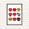 Liverpool FC Print - Classic Football Kits (A4 Print)