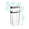 Argon Tableware Food Storage Container - Black - Pack of