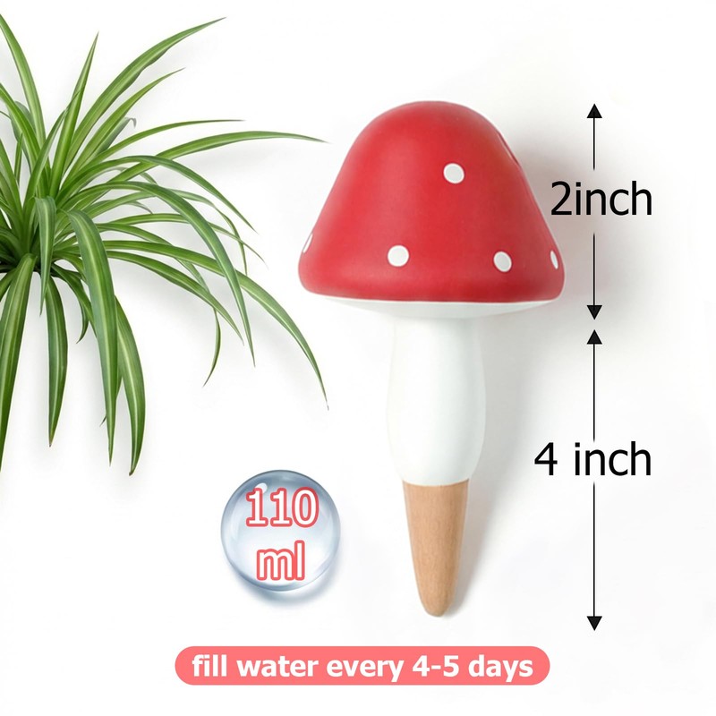 Prashent Plant Watering Globes, 8 Pack Self-Watering Terracotta Spikes -