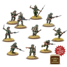 Warlord Games Gurkha Section - 28mm Scale Miniatures for Bolt Action Highly Detailed World War 2 Miniatures for Table-top Wargaming