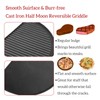 KAMaster 18" Half Moon Cast Iron Reversible Griddle for Large