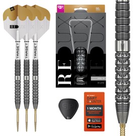 Target Darts Redux 90% Tungsten Swiss Point Steel Tip Dart Set (Barrel 01), 24G | Pro Ultra No.6 Flights & Pro Grip Tag Shafts, DX Points Gold & SP Tool Included | Professional Dart Sets