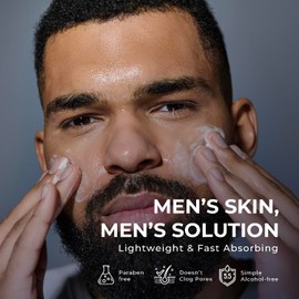 DIPSEVEN 6 in 1 Face Cream for Men: Anti-Aging Mens Moisturizer - Firming Peptide & Hyaluronic Acid & Squalane - Wrinkles Cream Crepy Skin Eye Bag Treatment 2PCS