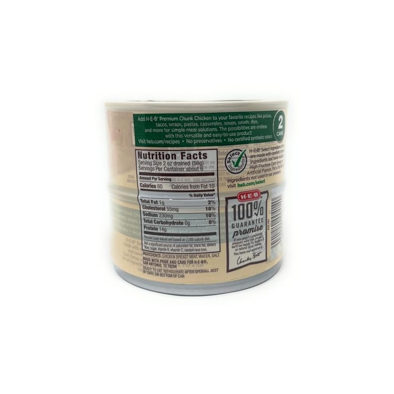 HEB H‑E‑B Premium Chunk Chicken Breast in Water - 10oz