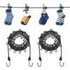 Travel Clothesline,2 pcs Retractable Clothesline with 24 Portable Clothespins,Windproof Laundry