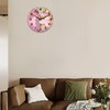 AZCXOIC Pink Wall Clocks Battery Operated,Pink Butterfly Flower Clock for