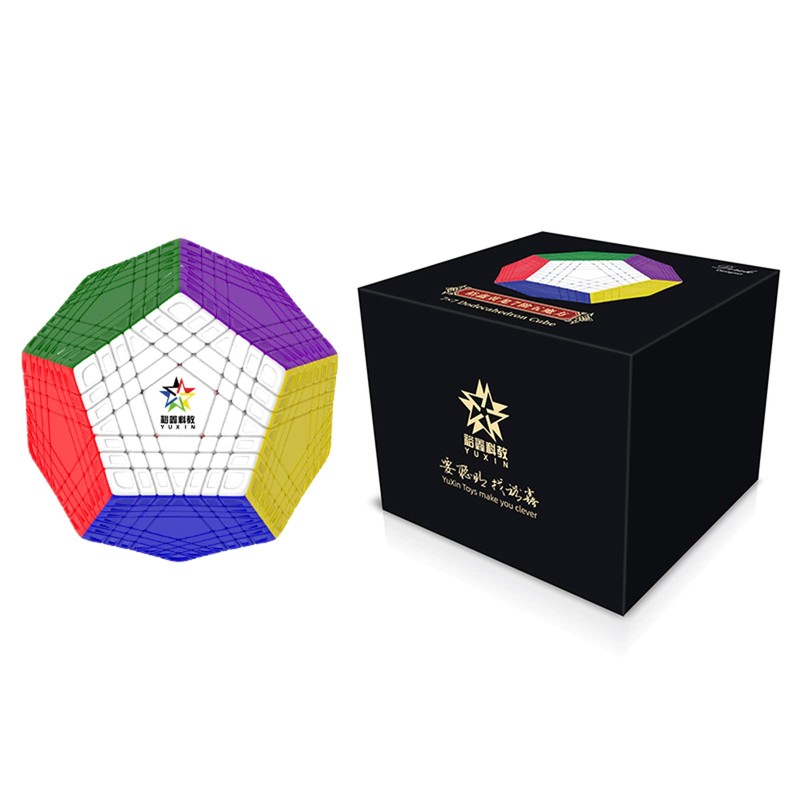YuXin Teraminx Stickerless 7x7 Dadecahedyon Cube12 Sided Cube Puzzle Gigaminx