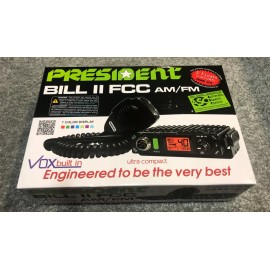 President Bill II FCC AM/ FM Ultra Compact 7 Color Display CB Radio Brand New