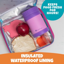 Bentology Insulated Lunch Bag for Kids & Adults- Reusable Thermal Sleeve w Clip on Handle- Easy to Clean Water-Resistant Lunchbox Tote- Mini Cooler Bag for Work School, Picnic, Daycare- Back to School