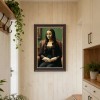 16x24 Wood Grain Gold Border Frame with "Home is My