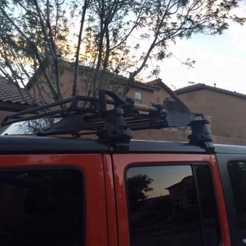 ZENWORYS Rubber Clamp Shovel Holder for Off-Road Vehicles Truck Trailer