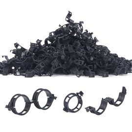 200Pcs Tomato Clips,Aipker Plant Support Clips for Climbing Plants-Tomato Clips for String Plants,Tomato Clips for Gardening,Bulk Trellis Clips-Black