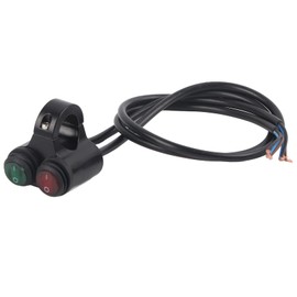 Motorcycle Handlebar Switch, 22 mm, 4 Types, Universal Motorcycle Handlebar Headlight, Brake, Fog Light, Horn, Dual Control Button Switch (D)