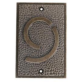 SUMMIT COLLECTION Frank Lloyd Wright Style House Number 9 Plate, Bronze, Organic Style, Wall Mount, (24 x 36) inch or (60 cm x 90 cm), Resin & Zinc Alloy