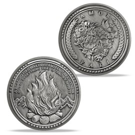 AtSKnSK Stoic The Cardinal Virtues Coin Four Virtues Reminder Coin