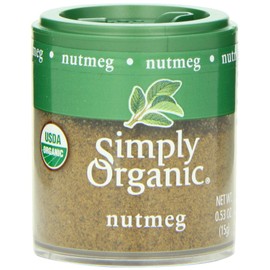Simply Organic Nutmeg Ground Organic, Mini Spice, 0.53 Ounce (Pack of 6)