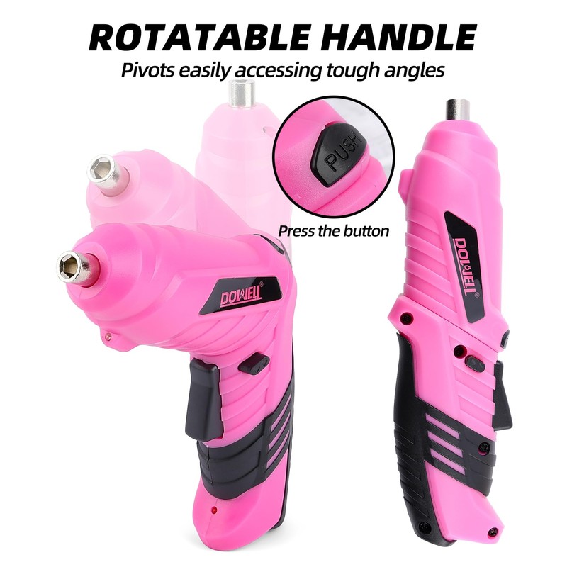 DOWELL Power Electric Cordless Screwdriver Set Rechargeable 3.6V Power Screwdriver