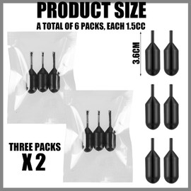 Colarr 6 Pack Rolling Ink Refills for Identity Protection Stamps, Daters and Stamp Pad, 1.5cc Each, Black Color Ink, Replacement Ink Refills for Self Identity Theft Guard Inking Stamp