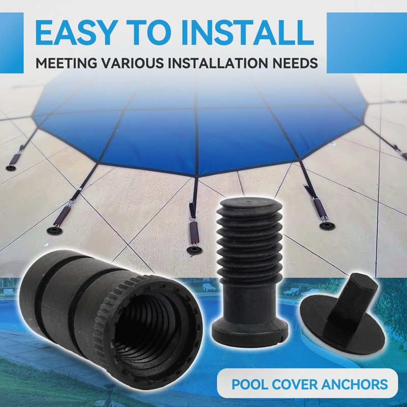 SKINGWOLF 12 Pack Pool Cover Anchors for Concrete and Paver