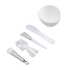 Akozon フェイスマスクミキシングボウルセット DIYフェイシャルツール シリコンブラシ ソフトブリストル フェイスマスク ボウルスパチュラ 計量カップキット ブラシスクレーパーとスプーン付き