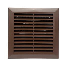 AirTech-UK Extractor Fan Wall Fixed Louvre Grille Ventilation – 4" (100mm) – Brown