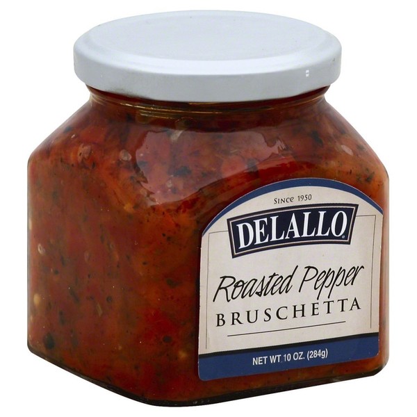 DeLallo Roasted Pepper Bruschetta, 10oz Jar, 2-Pack