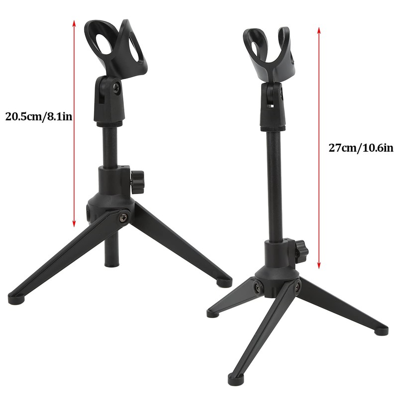 Hozee Desktop Adjustable Microphone Tripod, Microphone Stand Desktop Tripod Detachable