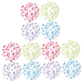 OHPHCALL 12pcs Bath Caps for Women Reusable Shower Hats Dot Print for Long Short Hair Versatile Hair Protection for Shower Cooking and Spa