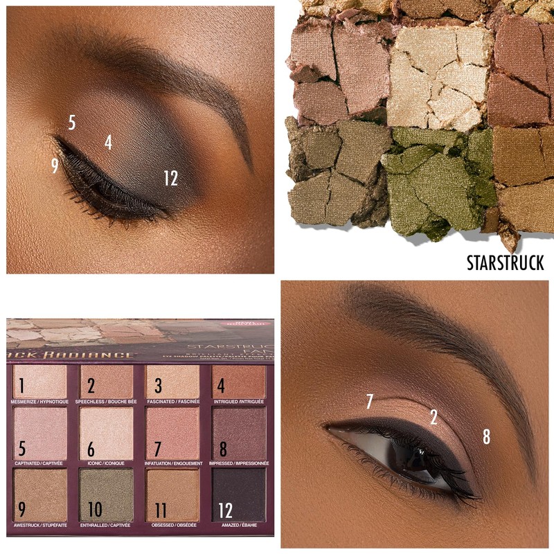 Black Radiance Brilliant Effects Eye Shadow Palette, 12 Intense Ultra