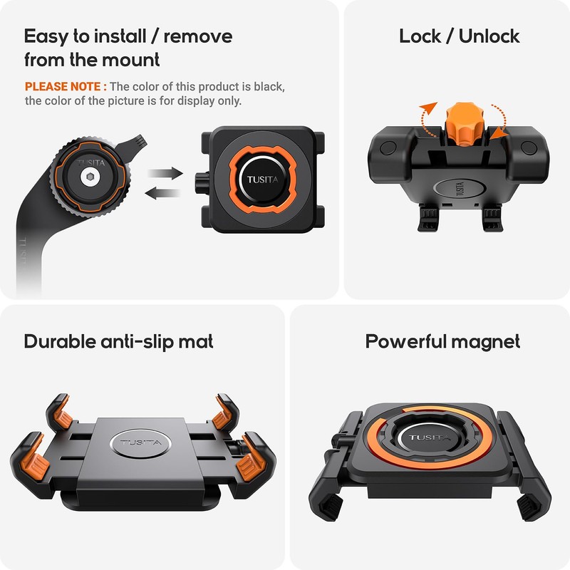 TUSITA Lock Phone Holder - Universal Adapter Clamp - Fits