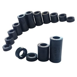 M5 x 25mm Black Nylon SPACERS Plastic Standoff Washers (Pack of 12)
