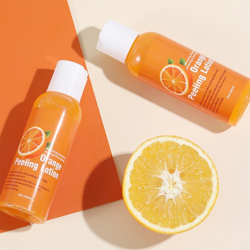 2PCS Orange Peeling Lotion, Body Peeling Lotion, Instant Exfoliation Dead