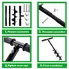 Hand Auger Post Hole Digger, 32''x 4" Earth Garden Auger