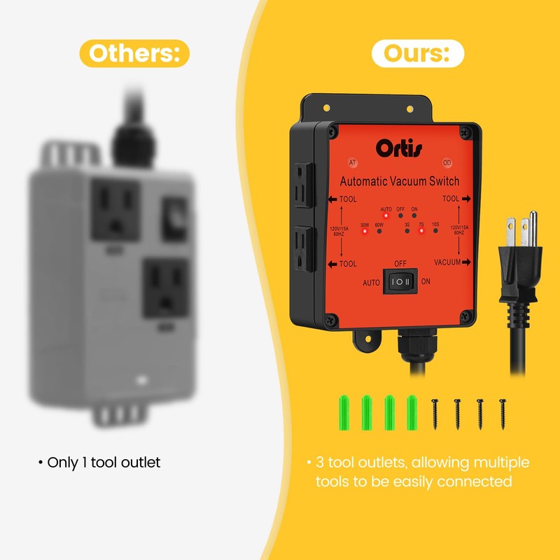 2025 New! Automatic Vacuum Switch, Ortis Dust Control Autoswitch for