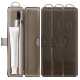 Mzario 4 PCS Toothbrush Travel Case, Travel Toothbrush Holder, Portable Closed Teethbrush Holders Travel for Traveling, Bathroom, Camping, Business Trip (Gray)