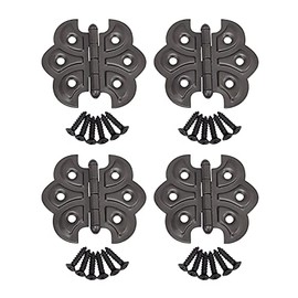 QCAA Butterfly Hinge for Cupboard Door,Oil-Rubbed Bronze, 4 Pack, Made in Taiwan