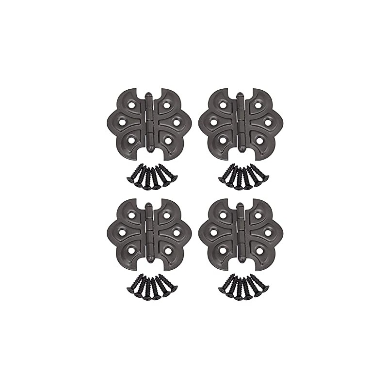 QCAA Butterfly Hinge for Cupboard Door,Oil-Rubbed Bronze, 4 Pack, Made