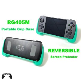 Comfort Grips Anbernic RG405M Portable Grip Case 2-in-1 Screen Protector - 3D Printed - Red