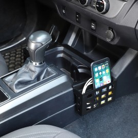 MXtech-23 For Toyota Tacoma 16-2022 Interior Alloy Gear Shift Storage Box Two Baskets Trim