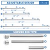 SUNALLY Shower Curtain Rod Adjustable 32-75 Inch, Spring Tension Shower