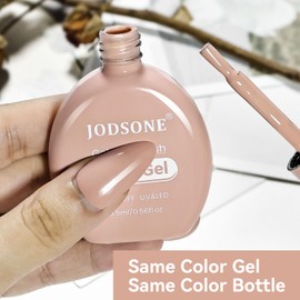 JODSONE 16.5ml Same Color Same Bottle Gel Nail Polish Apricot Colour Soft Warm Light for Women Girls Nail Lover