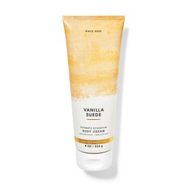 Bath and Body Vanilla Suede Ultimate Hydration Body Cream White Barn 8 oz / 226 g Fragrance notes: cozy vanilla, brushed suede and crisp linen