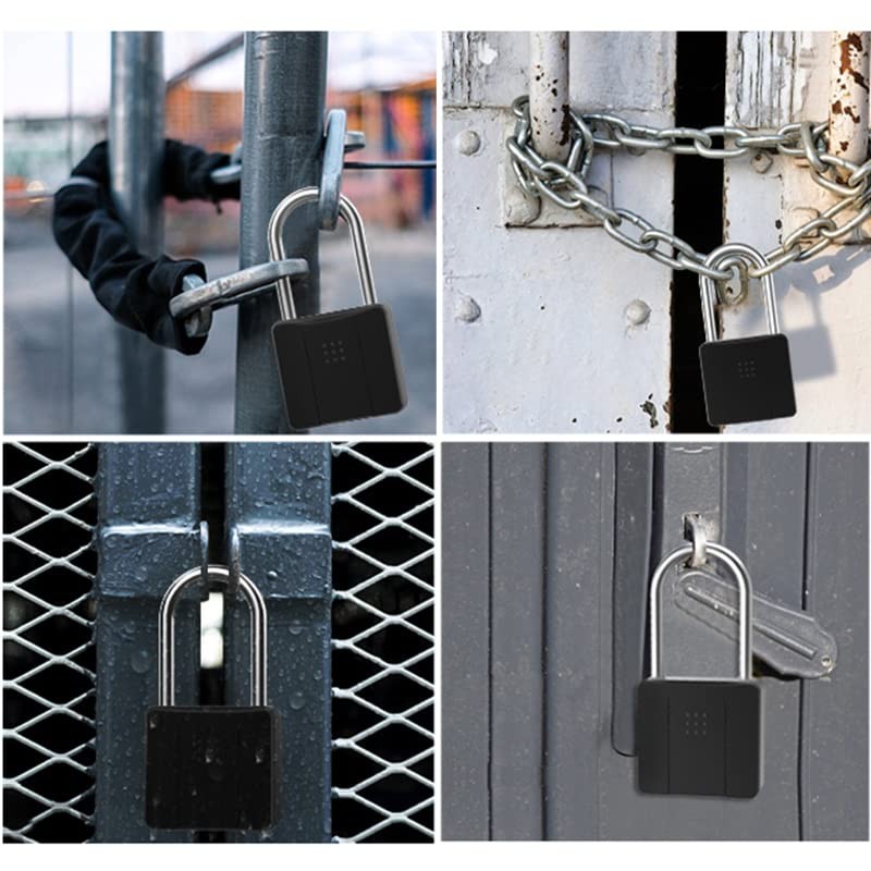 eLinkSmart Long Fingerprint Padlock - Remote Authorization via Phone, Heavy