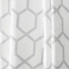 Nicole Miller Hexa Curtain Panel, 54x84, Dove Grey, 2 Panels