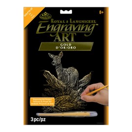 Royal & Langnickel Gold Engraving Art A4 Size Deer Designed Painting Set