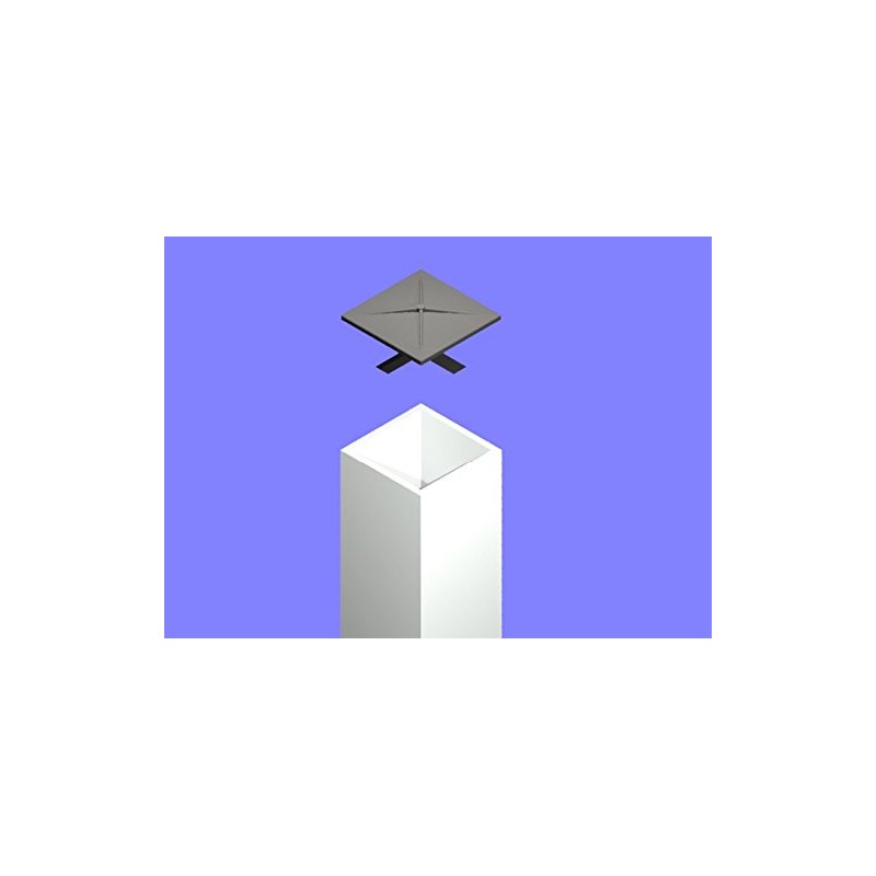 Deltech Manufacturing 4" Square Light Pole Top Cap Rounded Corner