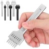 6Pcs Prong Chisel Round Hole DIY Leather Punch Tool HighCarbon